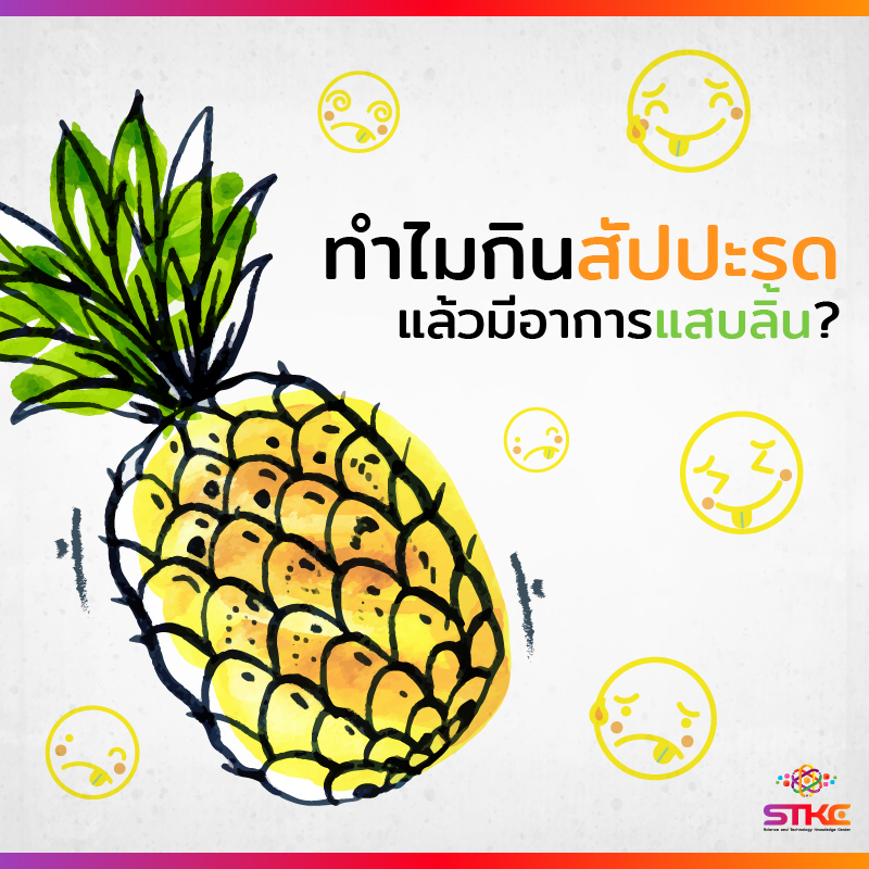 ทำไมกินสัปปะรดแล้วมีอาการแสบลิ้น?