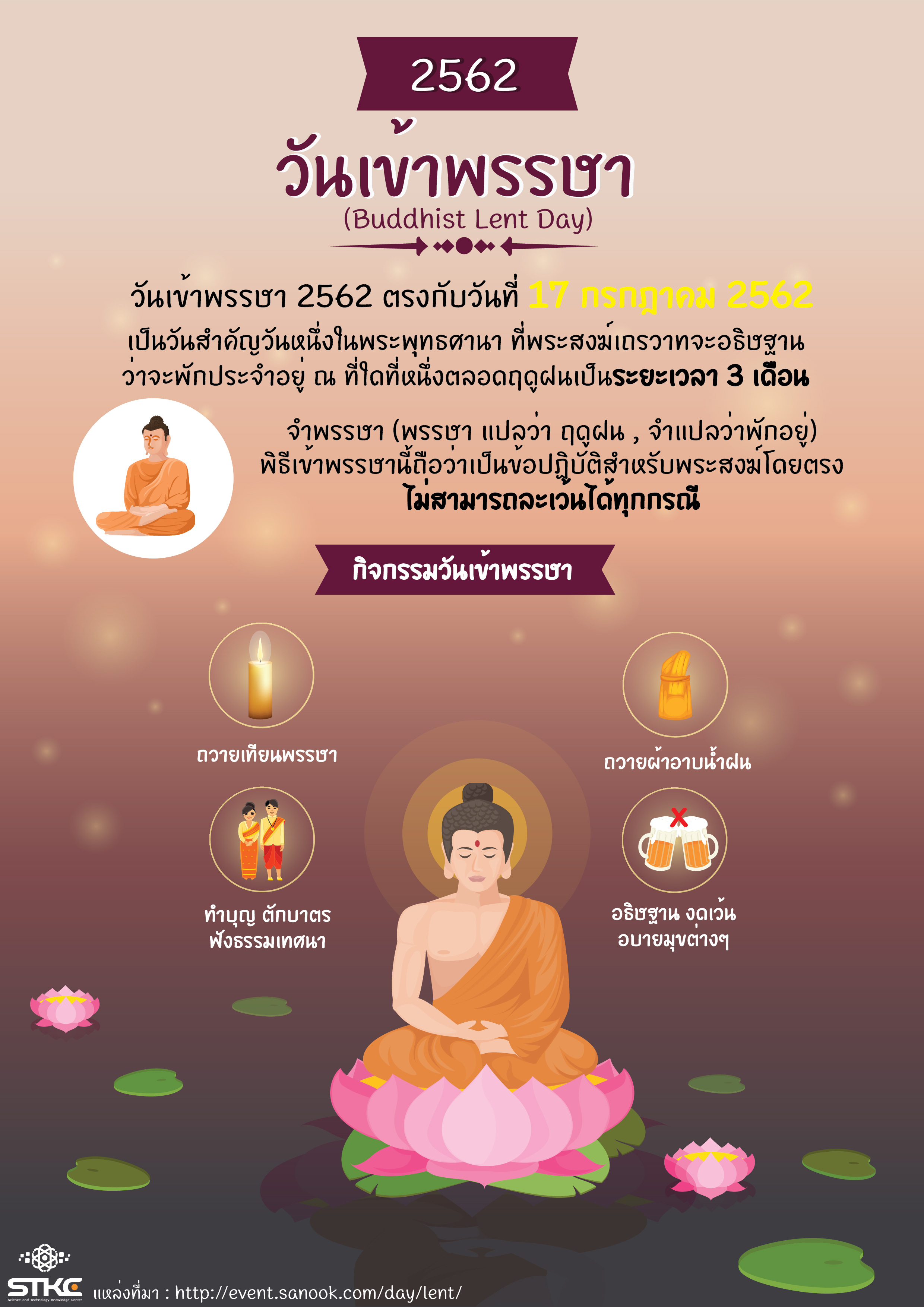 วันเข้าพรรษา (Buddhist Lent Day) 2562
