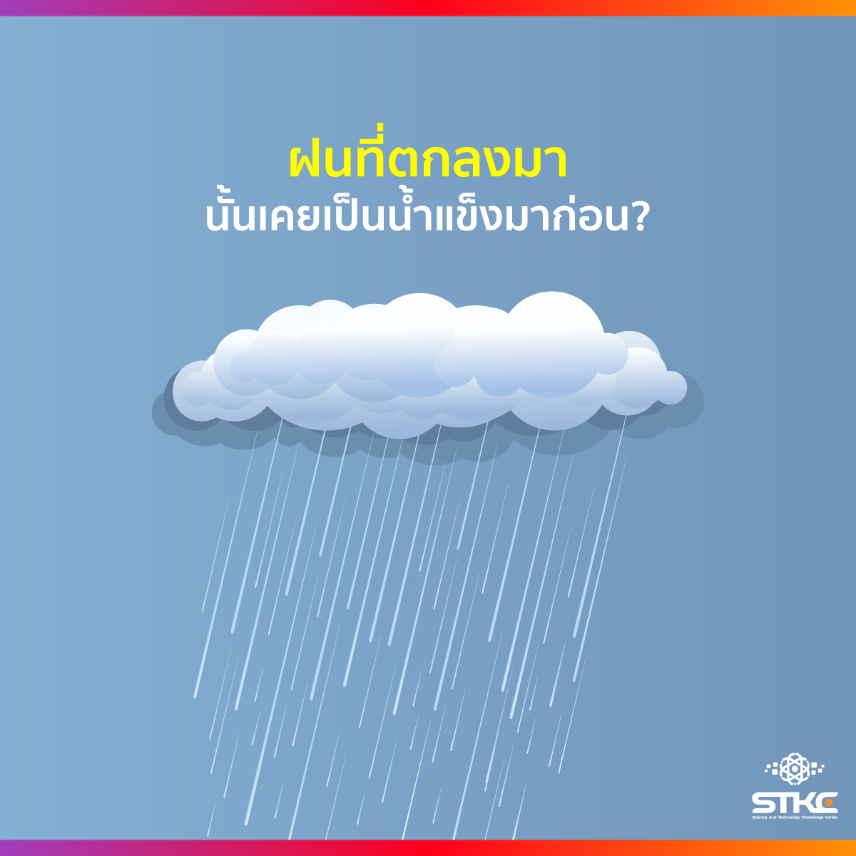 ฝนที่ตกลงมานั้นเคยเป็นน้ำแข็งมาก่อน