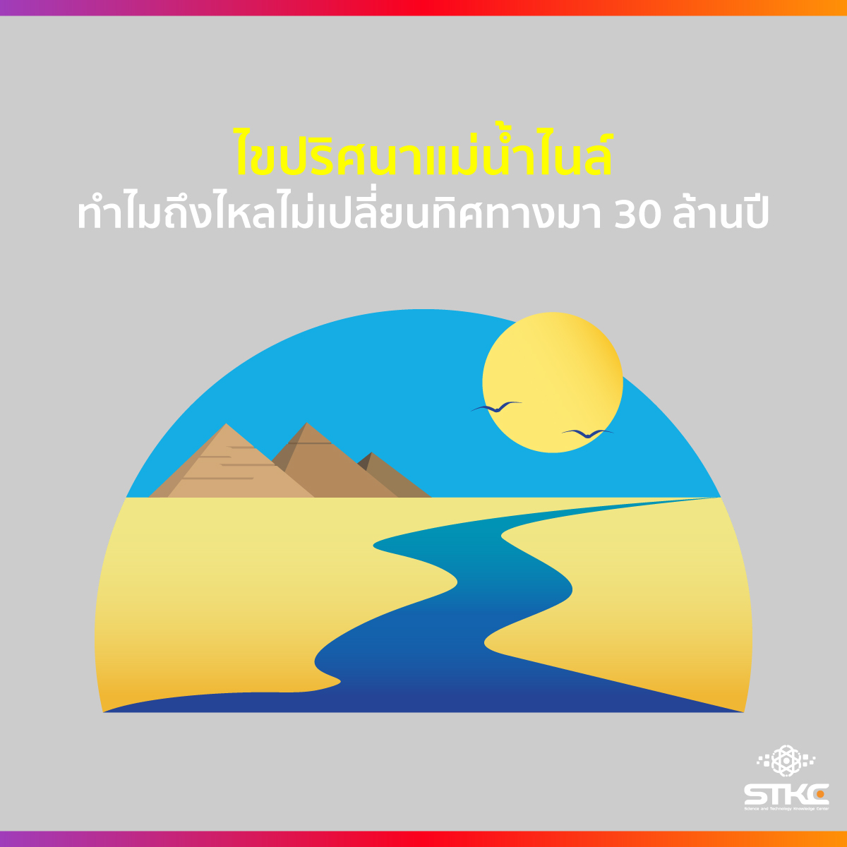 ไขปริศนาแม่น้ำไนล์ ทำไมถึงไหลไม่เปลี่ยนทิศทางมา 30 ล้านปี