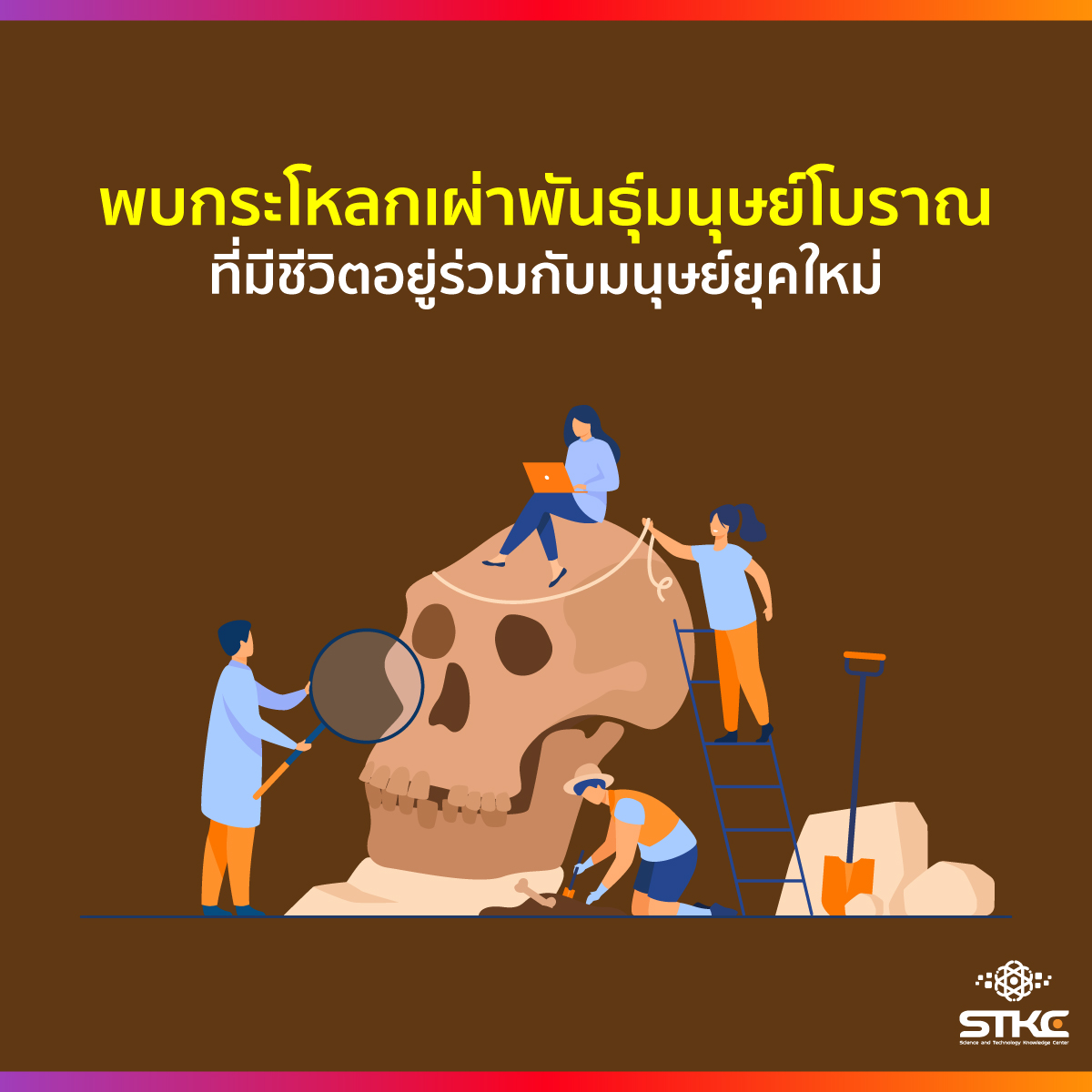 พบกระโหลกเผ่าพันธุ์มนุษย์โบราณที่มีชีวิตอยู่ร่วมกับบรรพบุรุษของมนุษย์ยุคใหม่