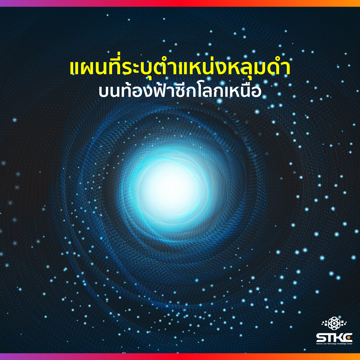 แผนที่ระบุตำแหน่งหลุมดำบนท้องฟ้าซีกโลกเหนือ