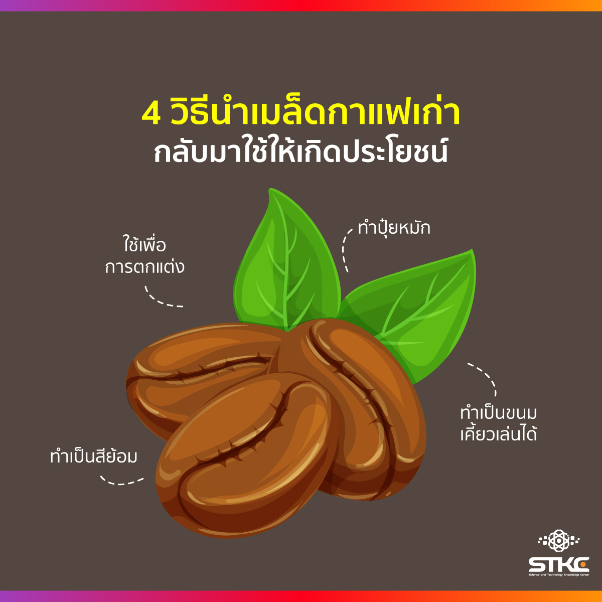 4 วิธีนำเมล็ดกาแฟเก่ากลับมาใช้ให้เกิดประโยชน์