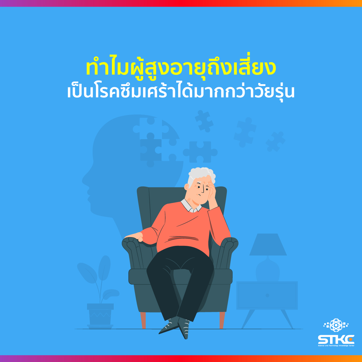 ทำไมผู้สูงอายุถึงเสี่ยงเป็นโรคซึมเศร้าได้มากกว่าวัยรุ่น