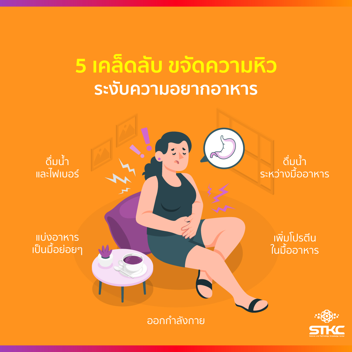5 เคล็ดลับ ขจัดความหิว ระงับความอยากอาหาร